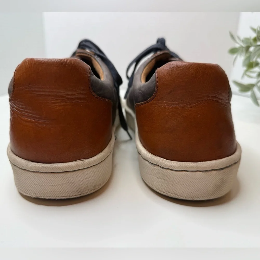 Born Men's Allegheny Gray&Brown Leather Casual Sneakers Size 10M Streetwear